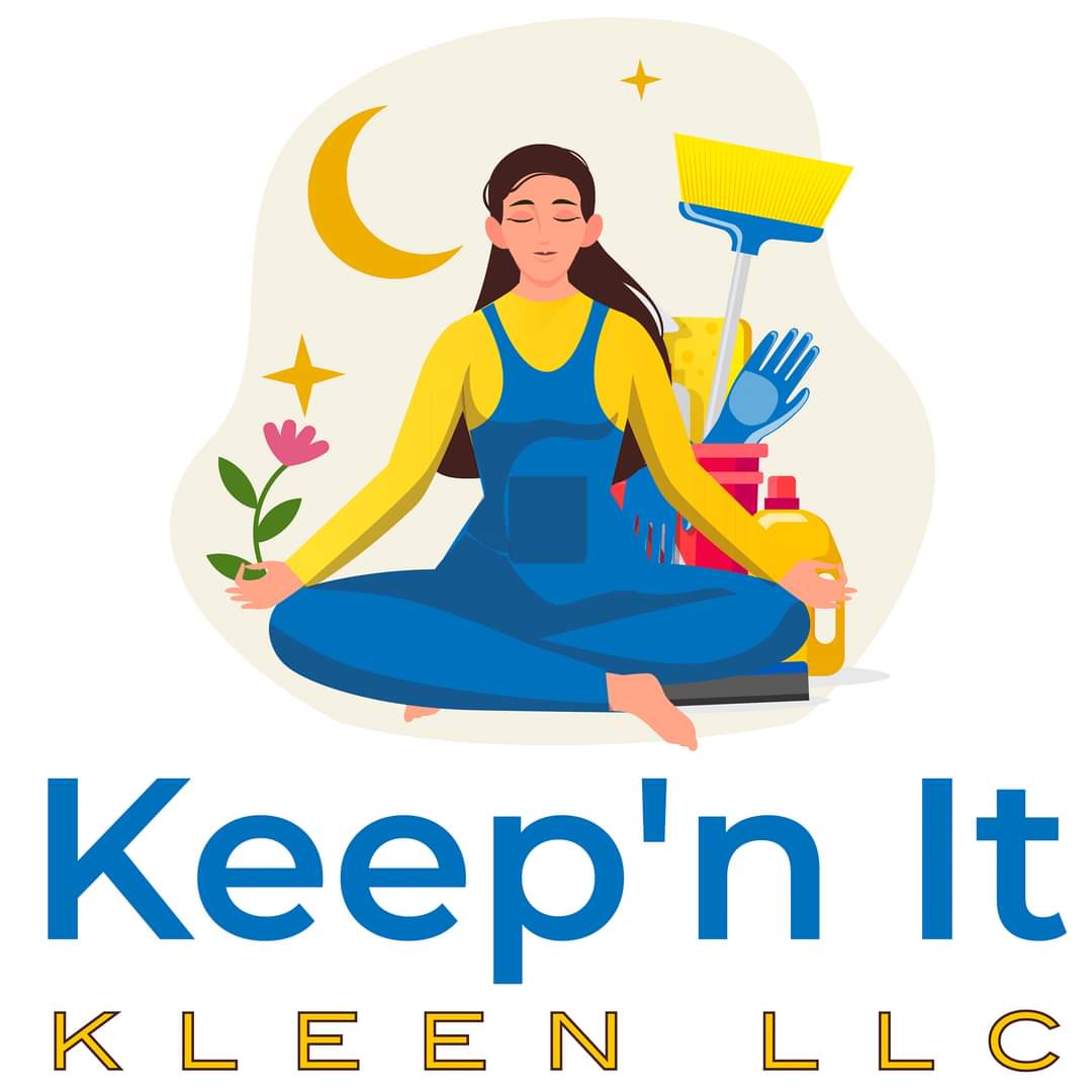 Owners posing with cleaning supplies